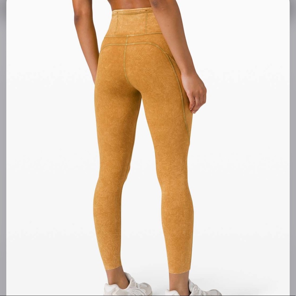 Lululemon | Fast & Free tights 2 25”raw hem iced dye spiced bronze 4